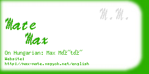 mate max business card